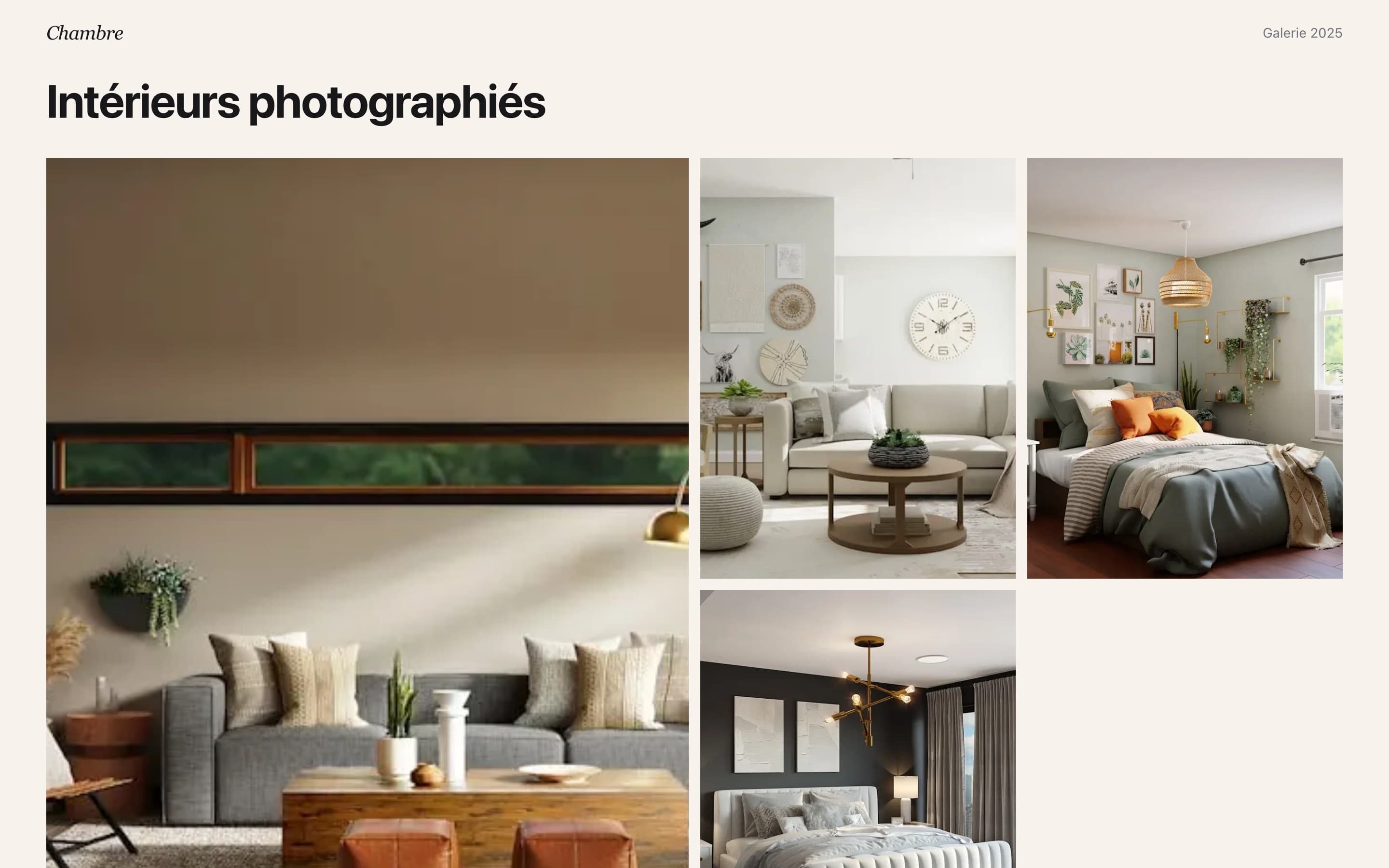 Chambre — Intérieurs photographiés