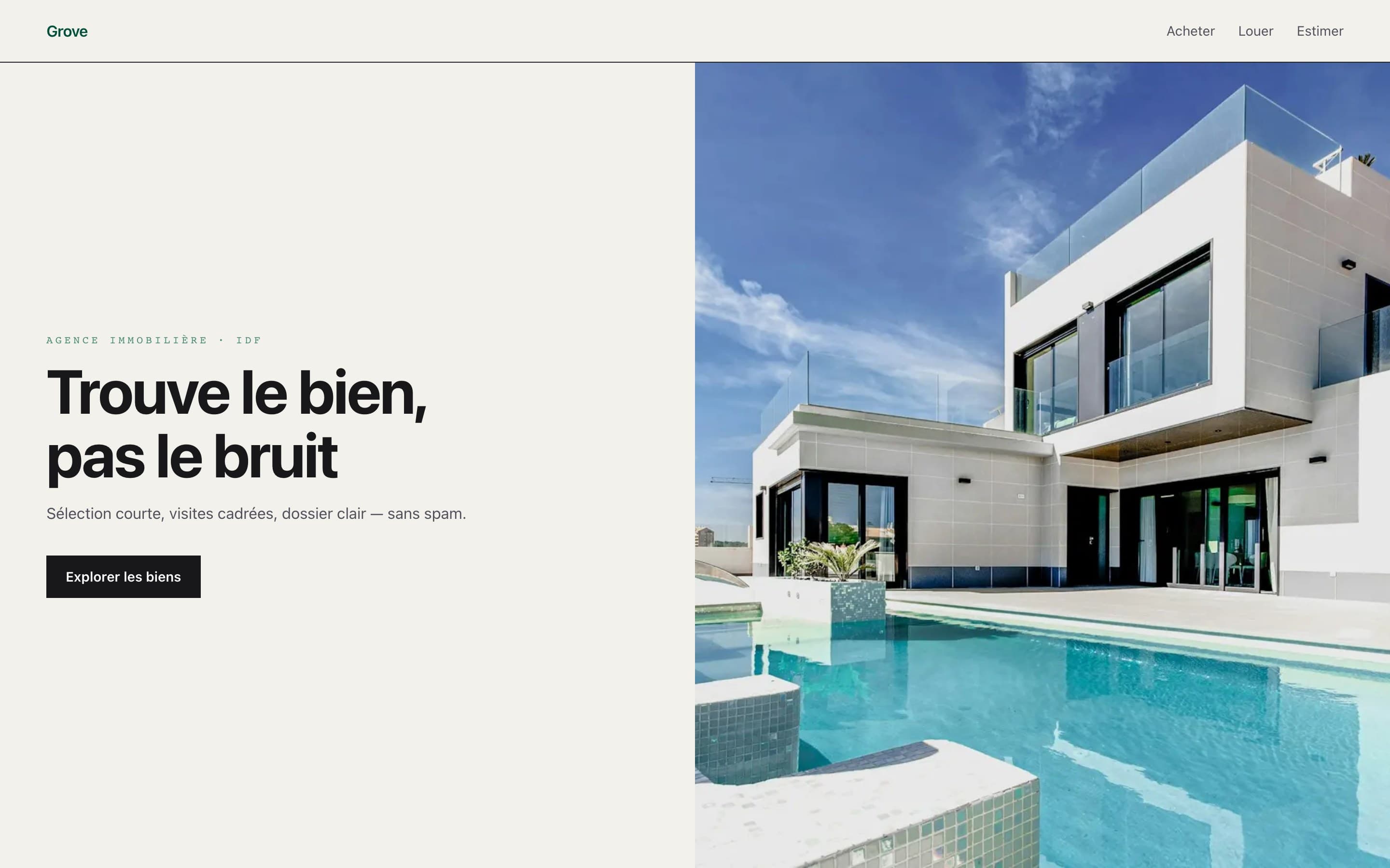 Grove — Trouve le bien, pas le bruit