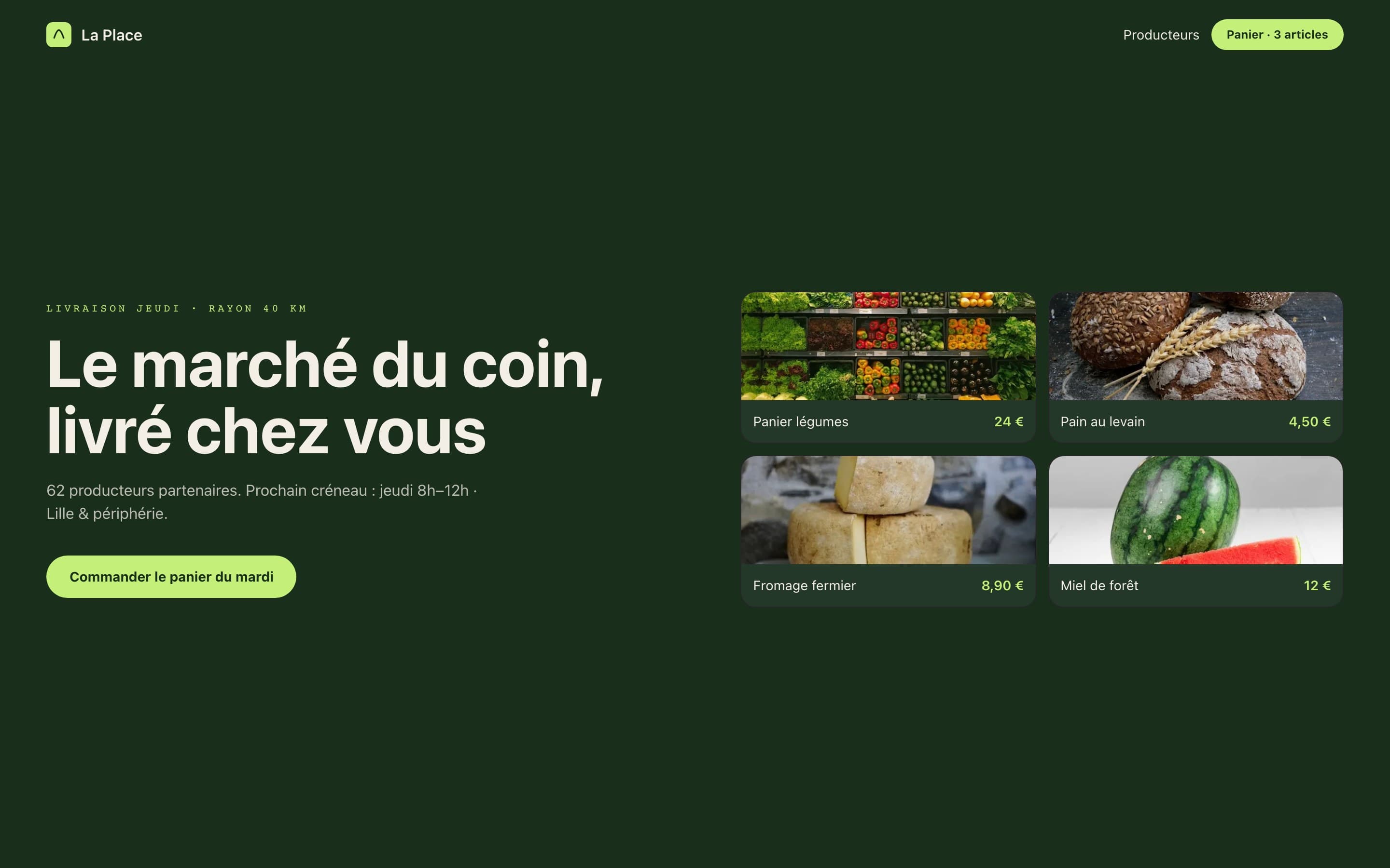 La Place — Le marché local, livré chez vous